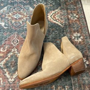 Free People Beige Ankle Booties